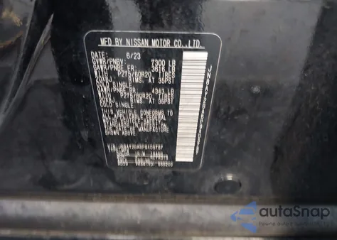 2023 Nissan Armada Sl 2Wd из США, поврежденный, VIN JN8AY2BA6P9405787